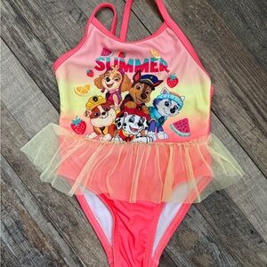 Nickelodeon Paw Patrol Kids Swim One Piece - Pink and Yellow